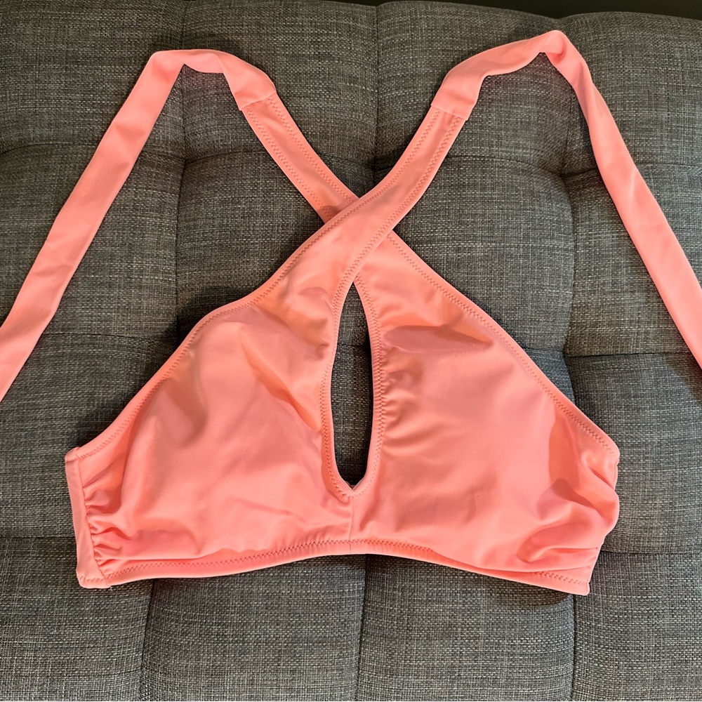 PINK Victoria's Secret Coral Bikini Top